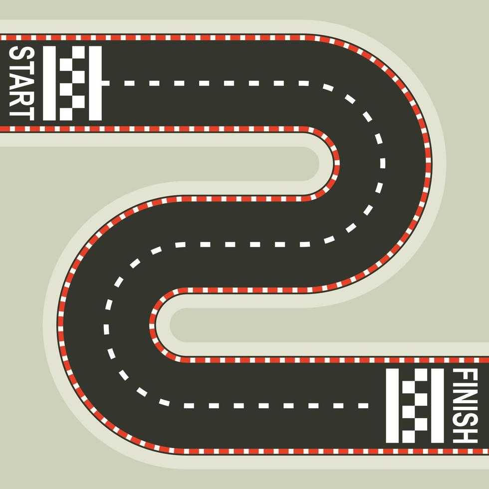 Vektor Bild von ein Spur zum Kart Rennen