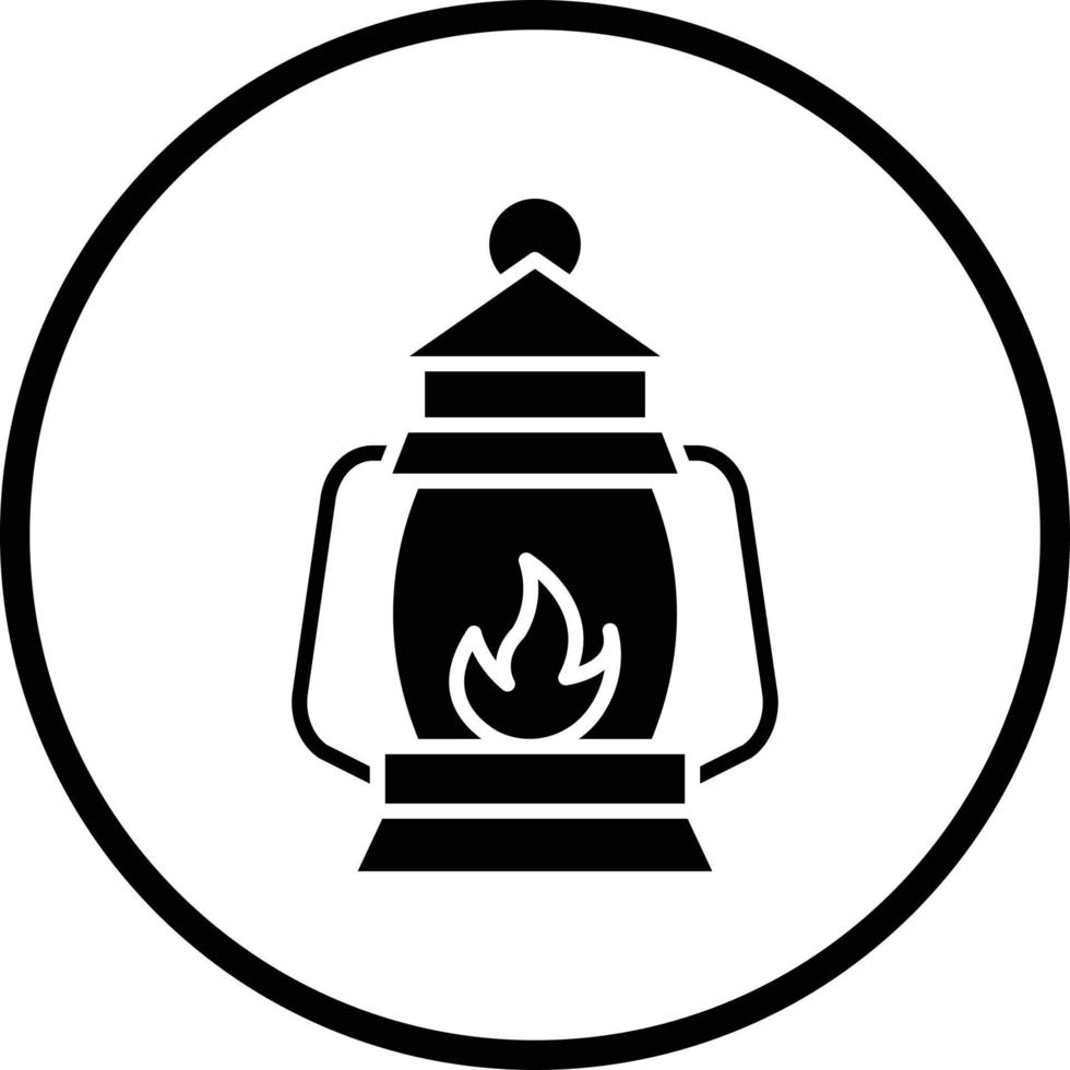 Öllampen-Vektor-Icon-Design vektor