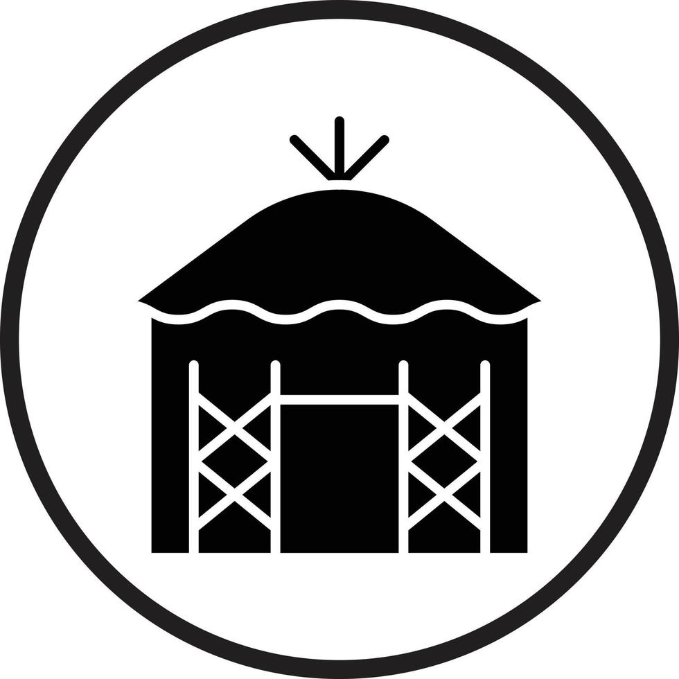 Hütte-Vektor-Icon-Design vektor