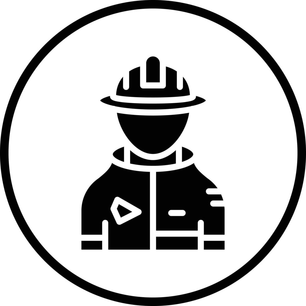 Feuerwehrmann-Vektor-Icon-Design vektor