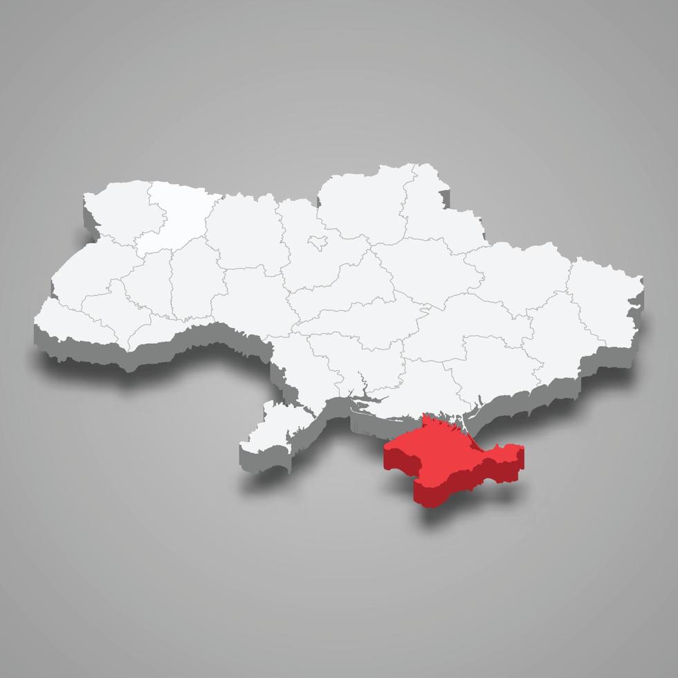 krim. område plats inom ukraina 3d Karta vektor