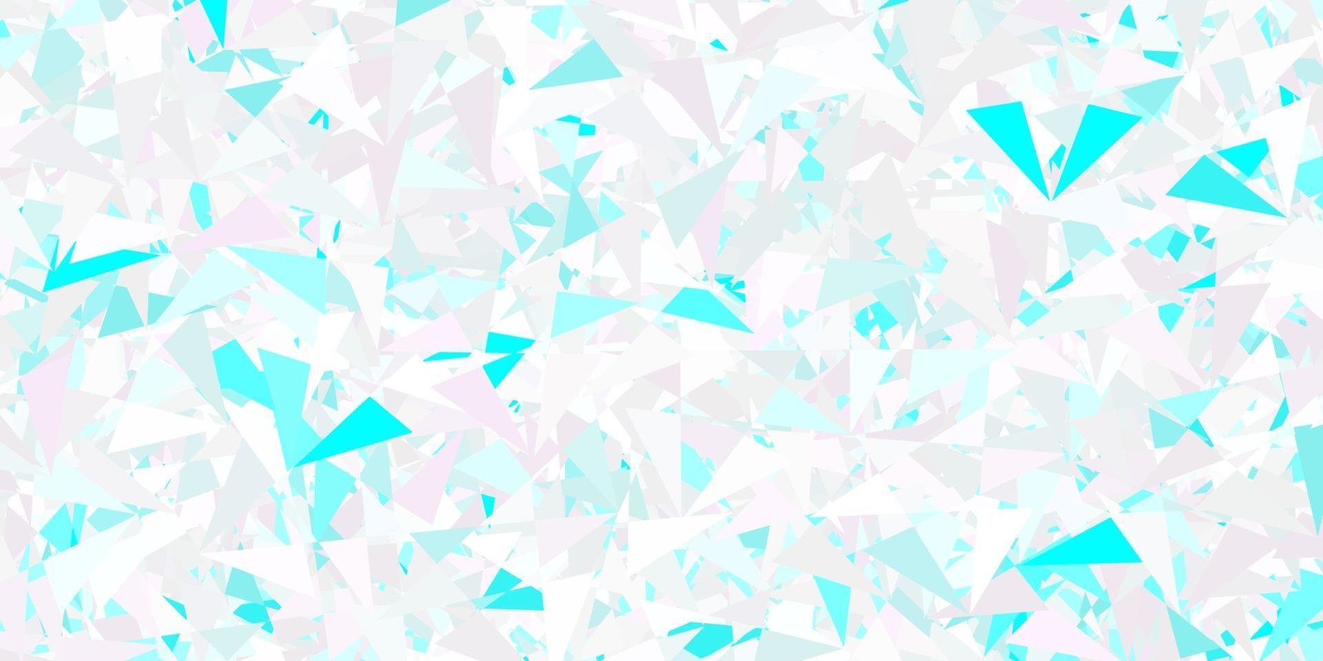 hellrosa, blauer Vektorhintergrund mit polygonalen Formen. vektor