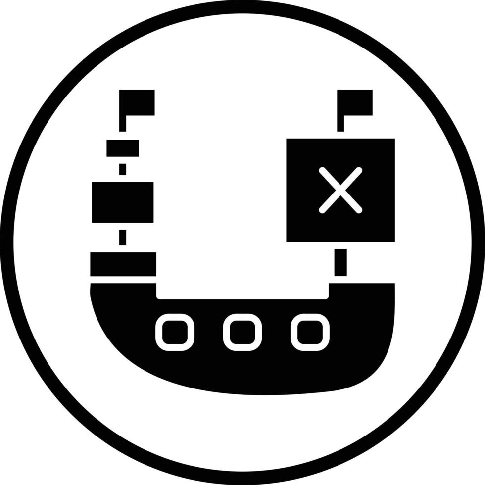 Pirat Schiff Vektor Symbol Design