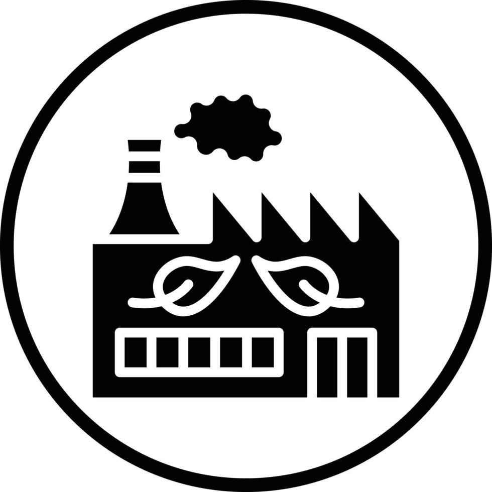 grön fabrik vektor ikon design