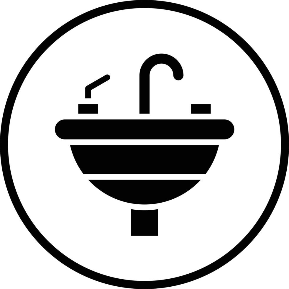 Waschbecken-Vektor-Icon-Design vektor