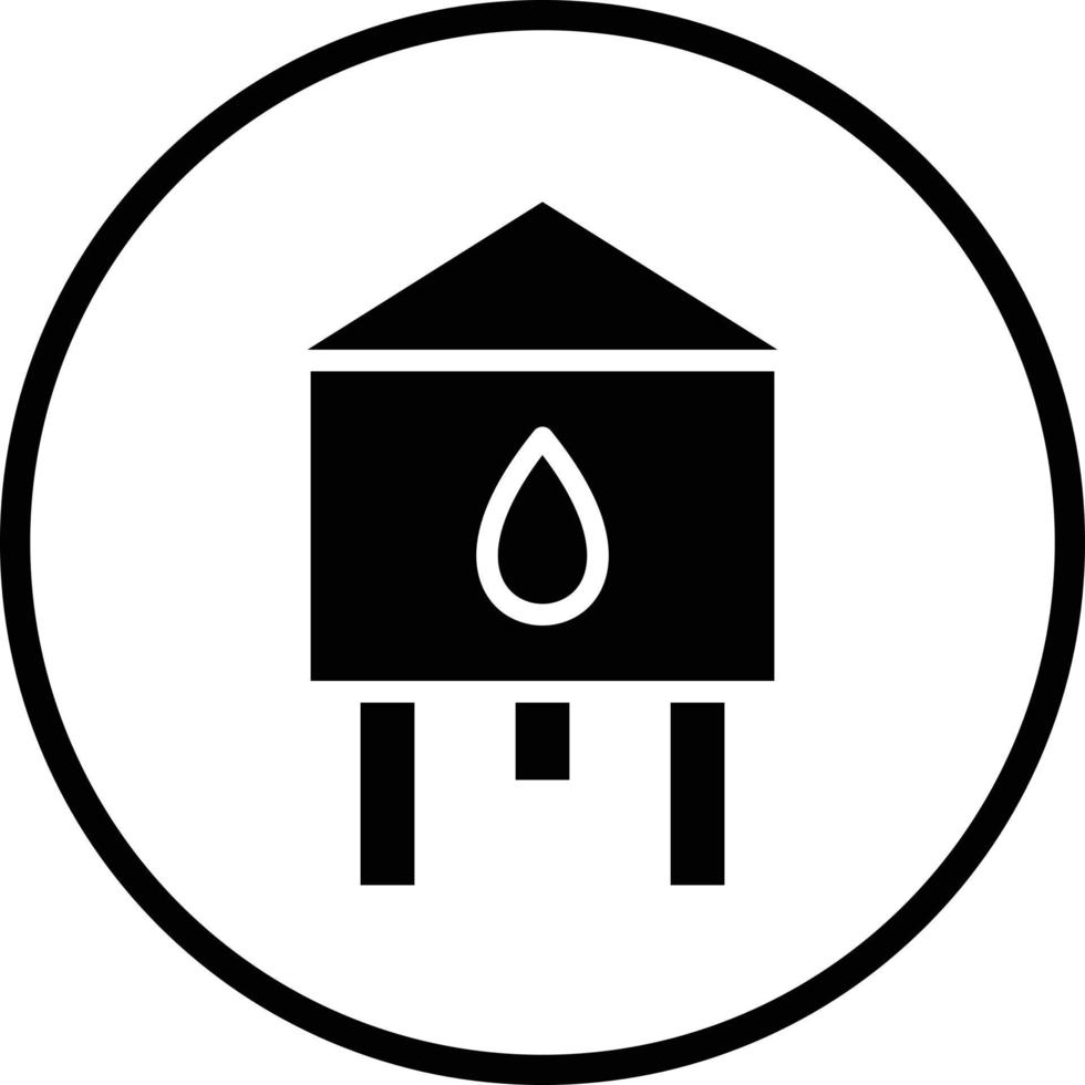 Wasserturm-Vektor-Icon-Design vektor