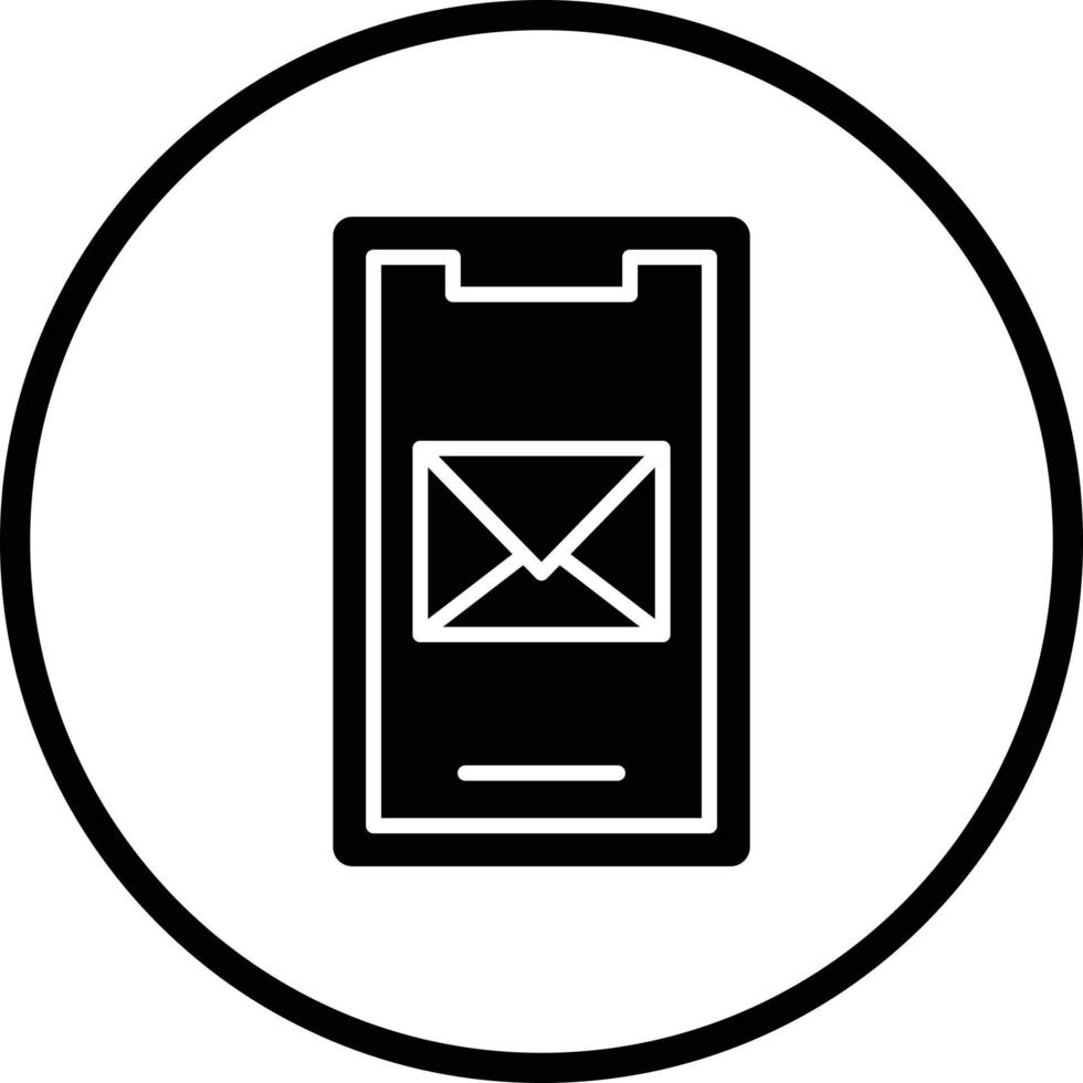 Handy, Mobiltelefon Mail Vektor Symbol Design