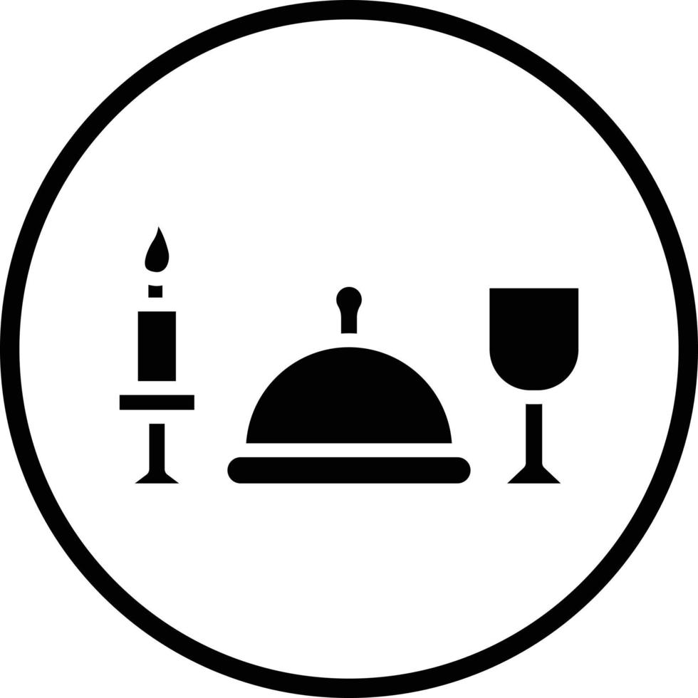 Abendessen-Vektor-Icon-Design vektor