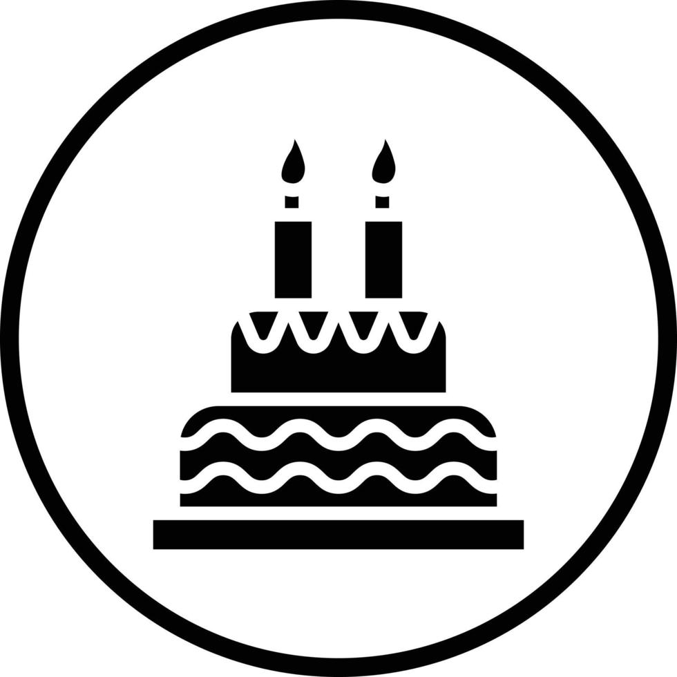 Geburtstagskuchen-Vektor-Icon-Design vektor