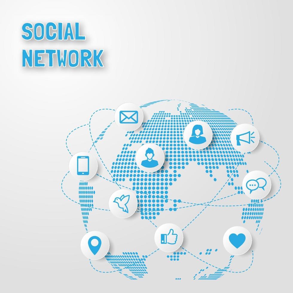 sociala nätverksteknik vektor
