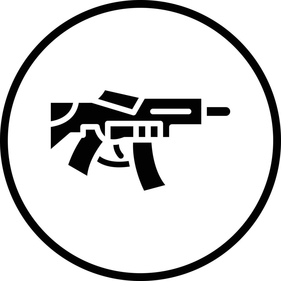 Maschine Gewehr Vektor Symbol Design