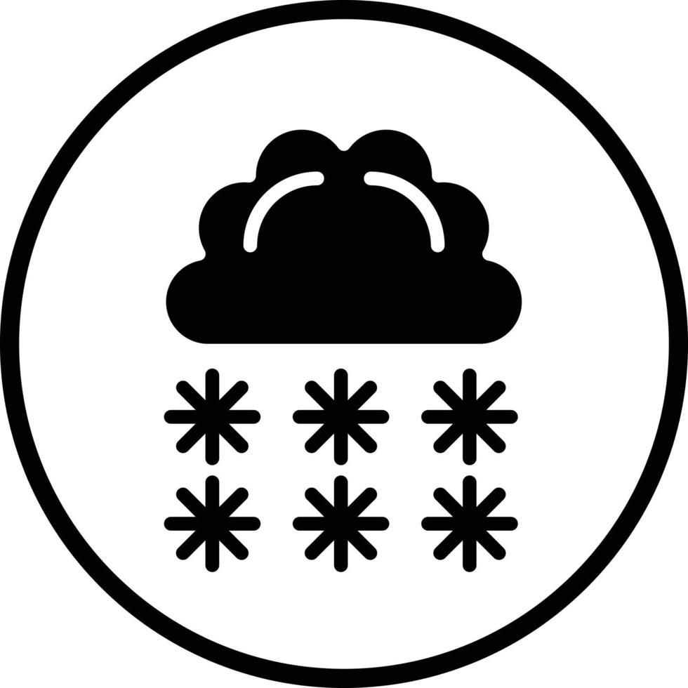 schwer Schnee Vektor Symbol Design