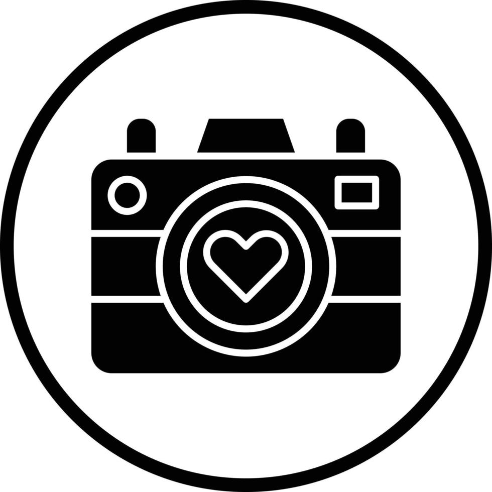 bröllop kamera vektor ikon design