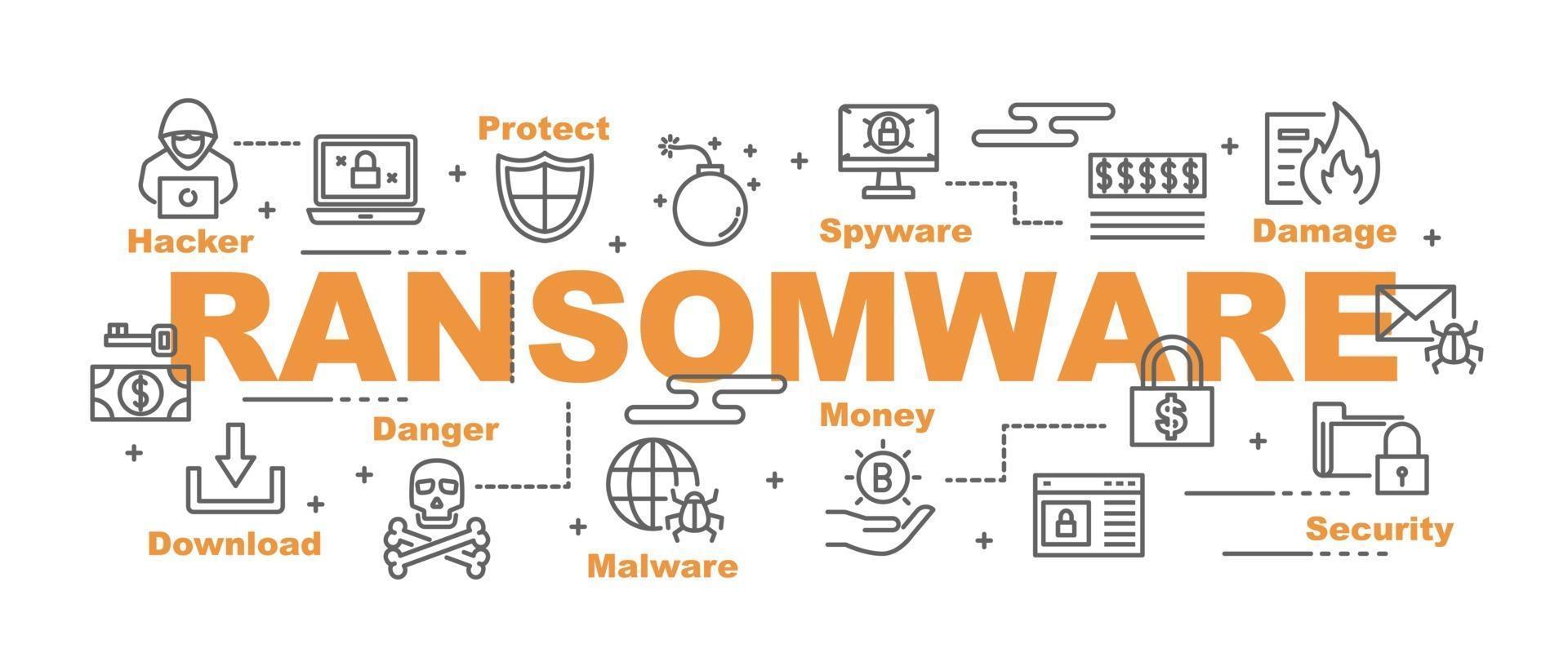 ransomware vektor banner