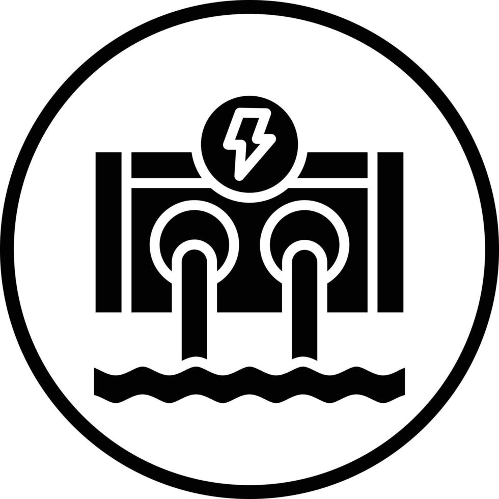 Wasserkraft-Vektor-Icon-Design vektor