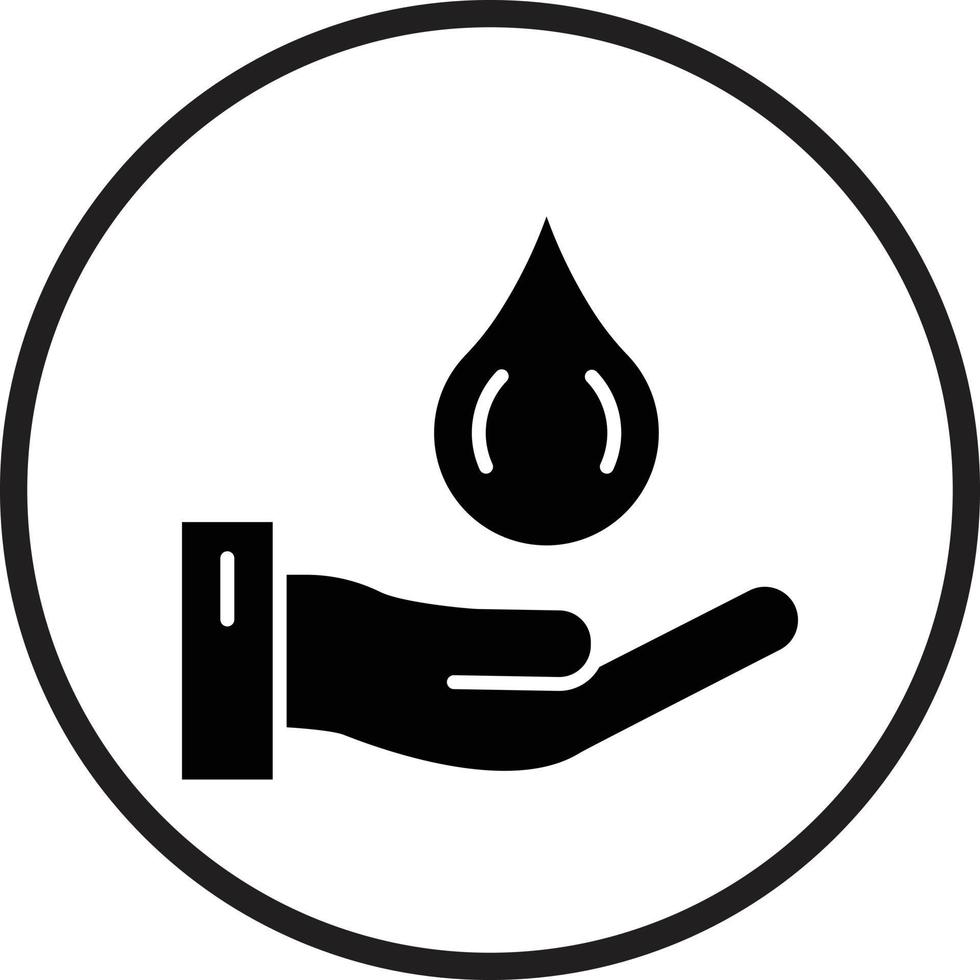 sparen Sie Wasser-Vektor-Icon-Design vektor