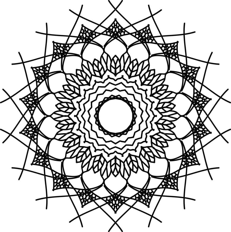 Luxus Mandala mit schwarz und Weiß Arabeske Muster Arabisch Blume islamisch zum Dekoration Ornament vektor