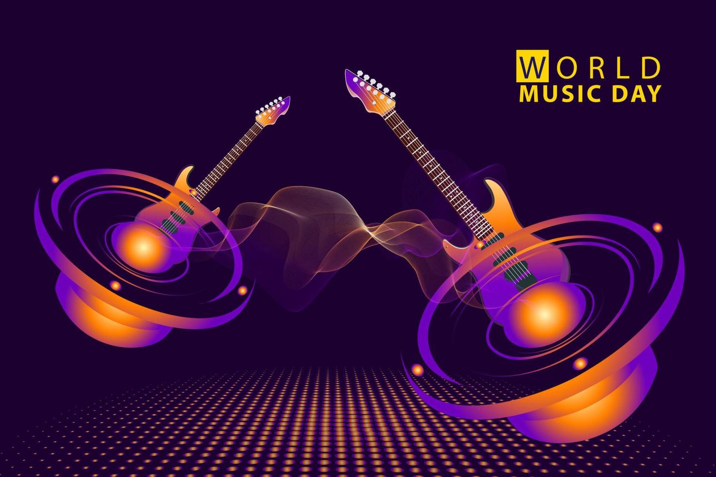 Vektor Grafik von Welt Musik- Tag gut zum Welt Musik- Tag Feier