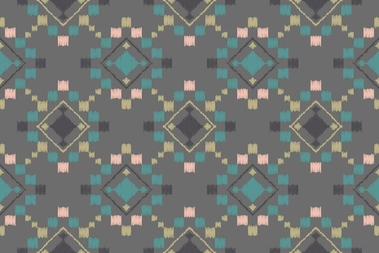 ikat sömlös, motiv ikat aztec folk broderi, mexikansk aztec geometrisk romb konst prydnad skriva ut. digital fil design för skriva ut textur, tyg, saree, sari, matta, matta, batik vektor