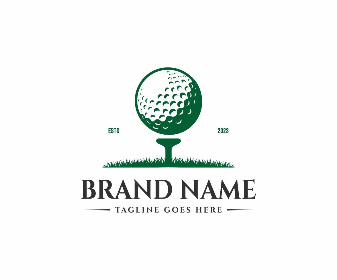 golf logotyp design mall, vektor illustration