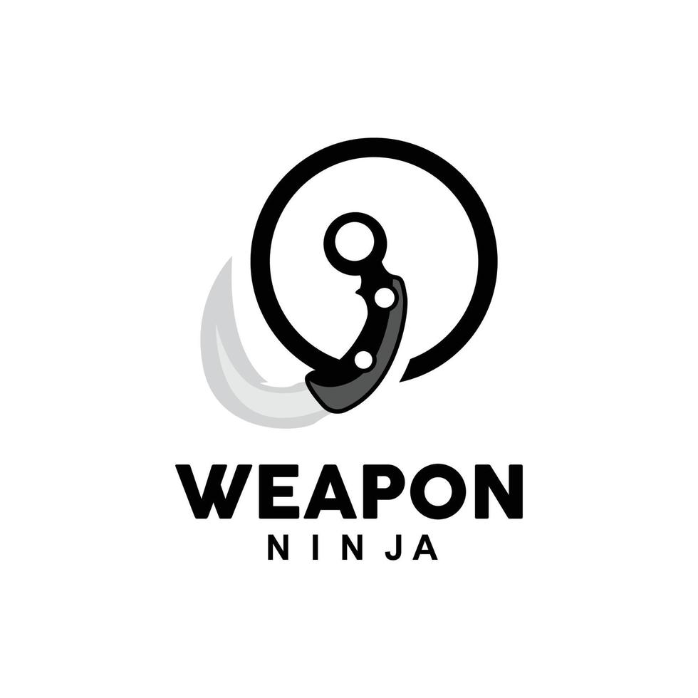 vapen logotyp, traditionell vapen karambit vektor, ninja stridande verktyg enkel design, symbol ikon, illustration vektor