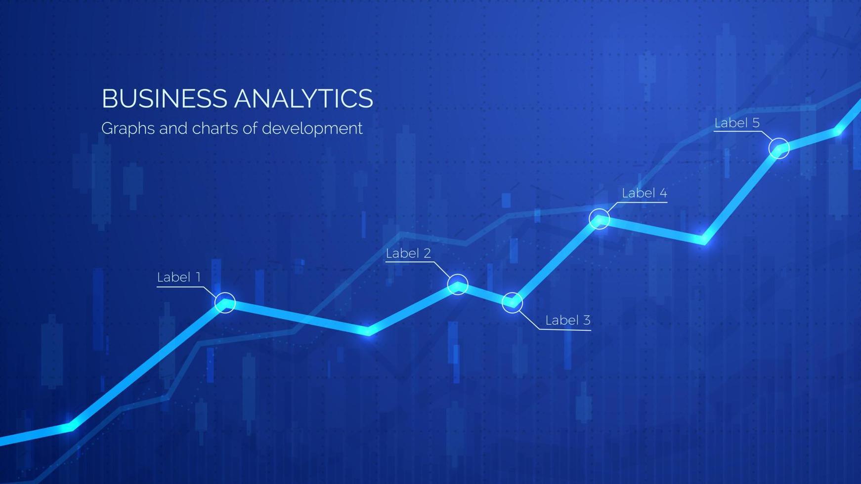 övervakning finansiera vinst och statistisk. Graf Diagram av stock marknadsföra investering handel. abstrakt analyser och statistisk diagram. vektor illustration