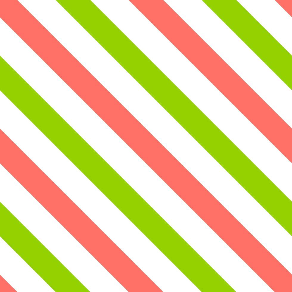 geometrisch einfach diagonal Linien Muster im Grün rot Weiß Farben. tropisch Wassermelone Konzept. drucken Karte Tuch, Kleidung Hemden wickeln Verpackung Abdeckung, Banner, Hintergrund. Sommer- digonale Illustration. vektor