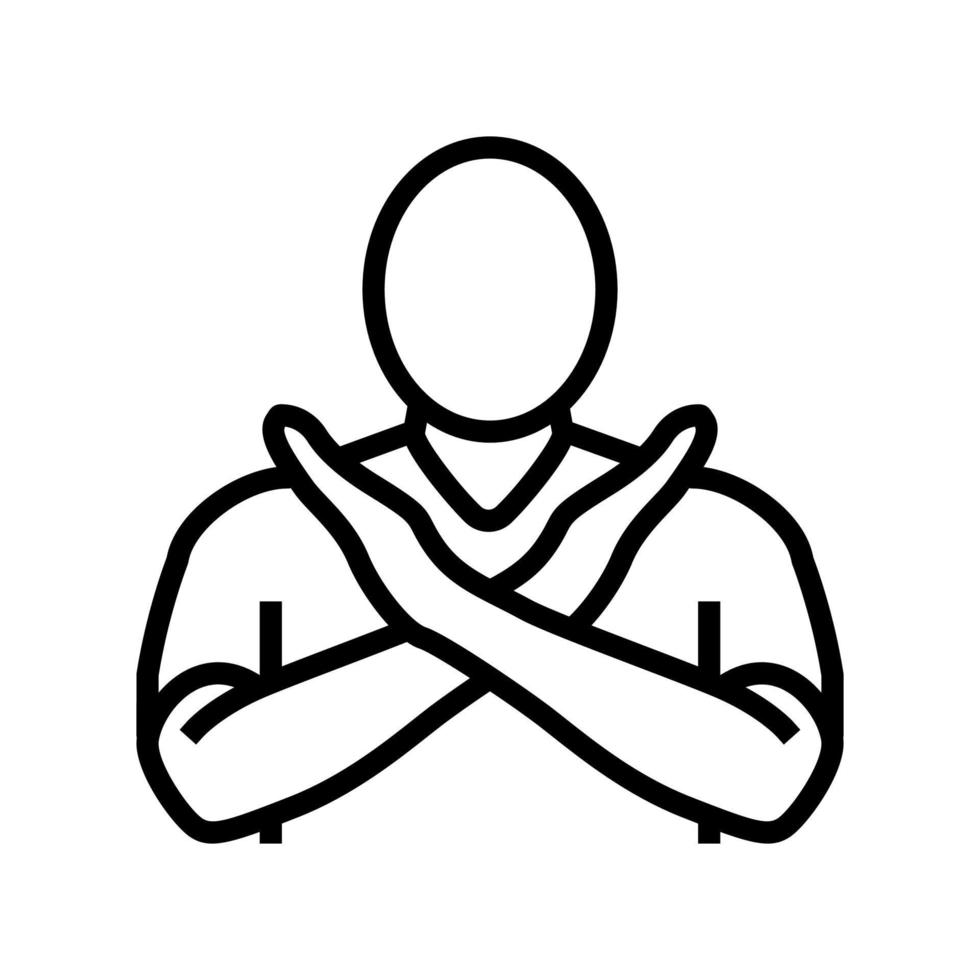 Schutz Hand Linie Symbol Vektor Illustration