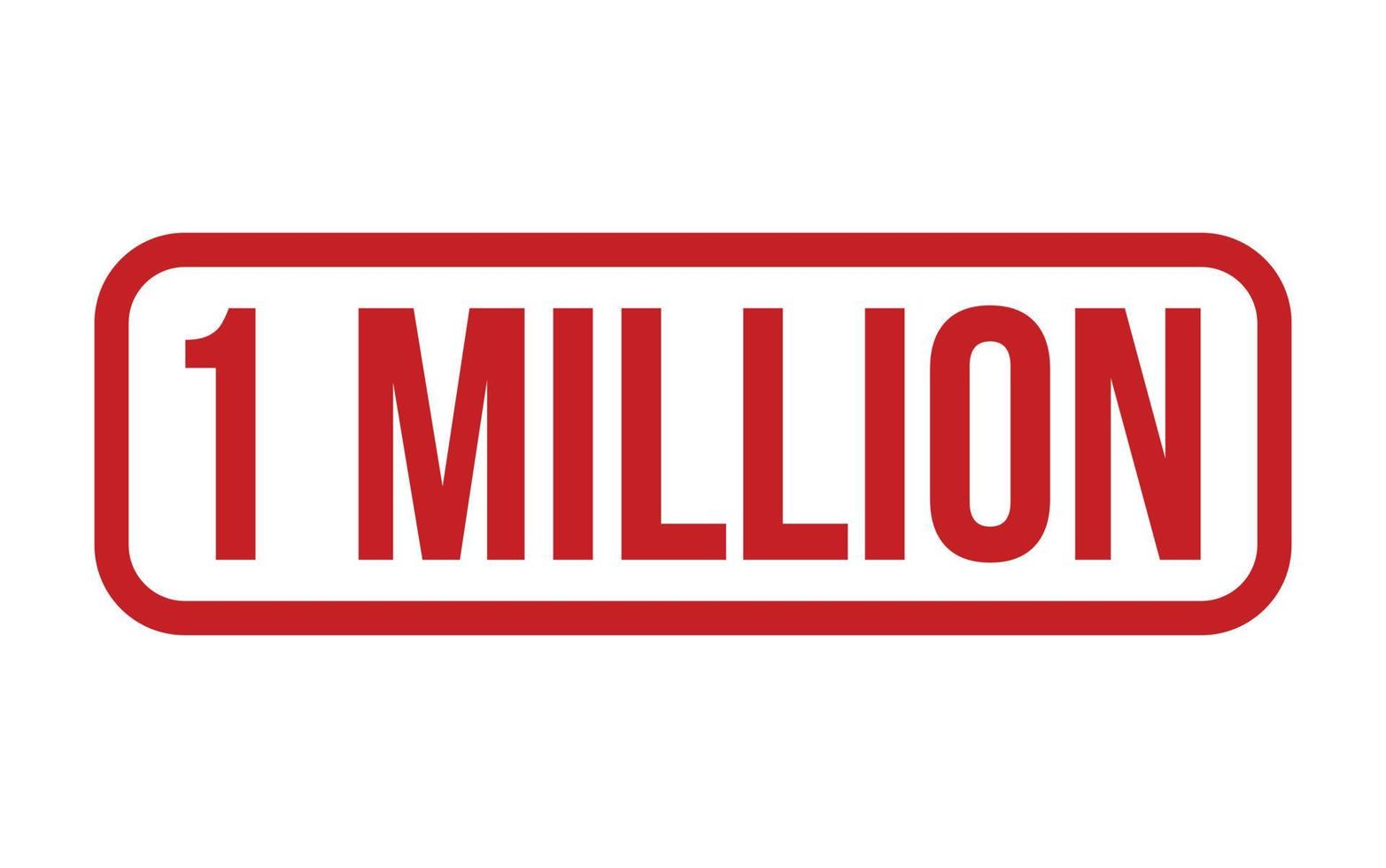 1 Million Gummi Briefmarke Siegel Vektor