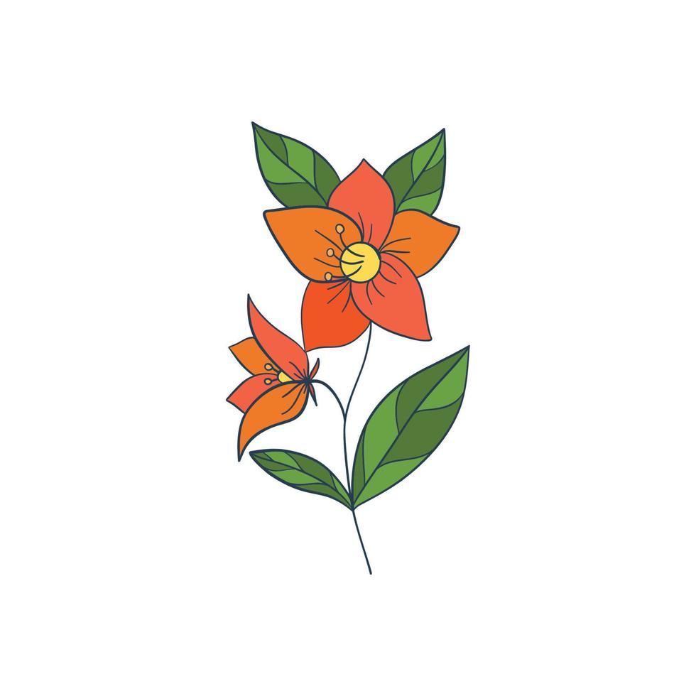 solros - vektor illustration isolerat på vit bakgrund. färgrik blommor ikoner uppsättning. vektor isolerat blommig element.