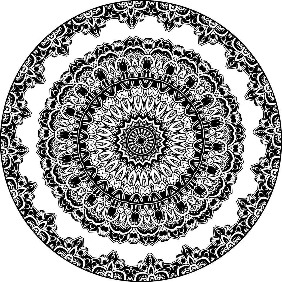 Blumen-Mandala. vintage dekorative elemente. orientalisches Muster, Vektorillustration. islamische, arabische, indische, marokkanische, spanische, türkische, pakistanische, chinesische, mystische, osmanische Motive. Malbuch Seite vektor