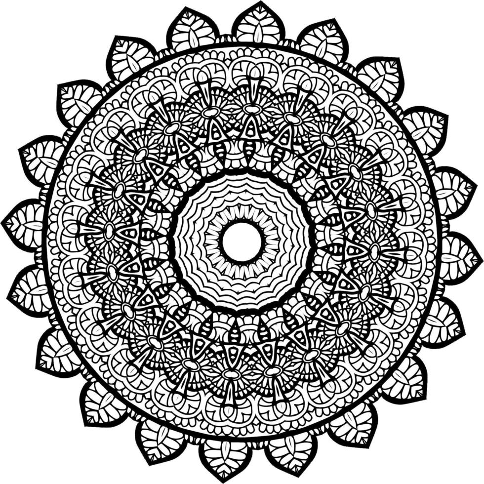 dekorativ Mandala mit klassisch Blumen- Elemente auf Weiß Hintergrund. nahtlos abstrakt Muster. geeignet zum Färbung Buch, Verpackung Papier, Verpackung. vektor