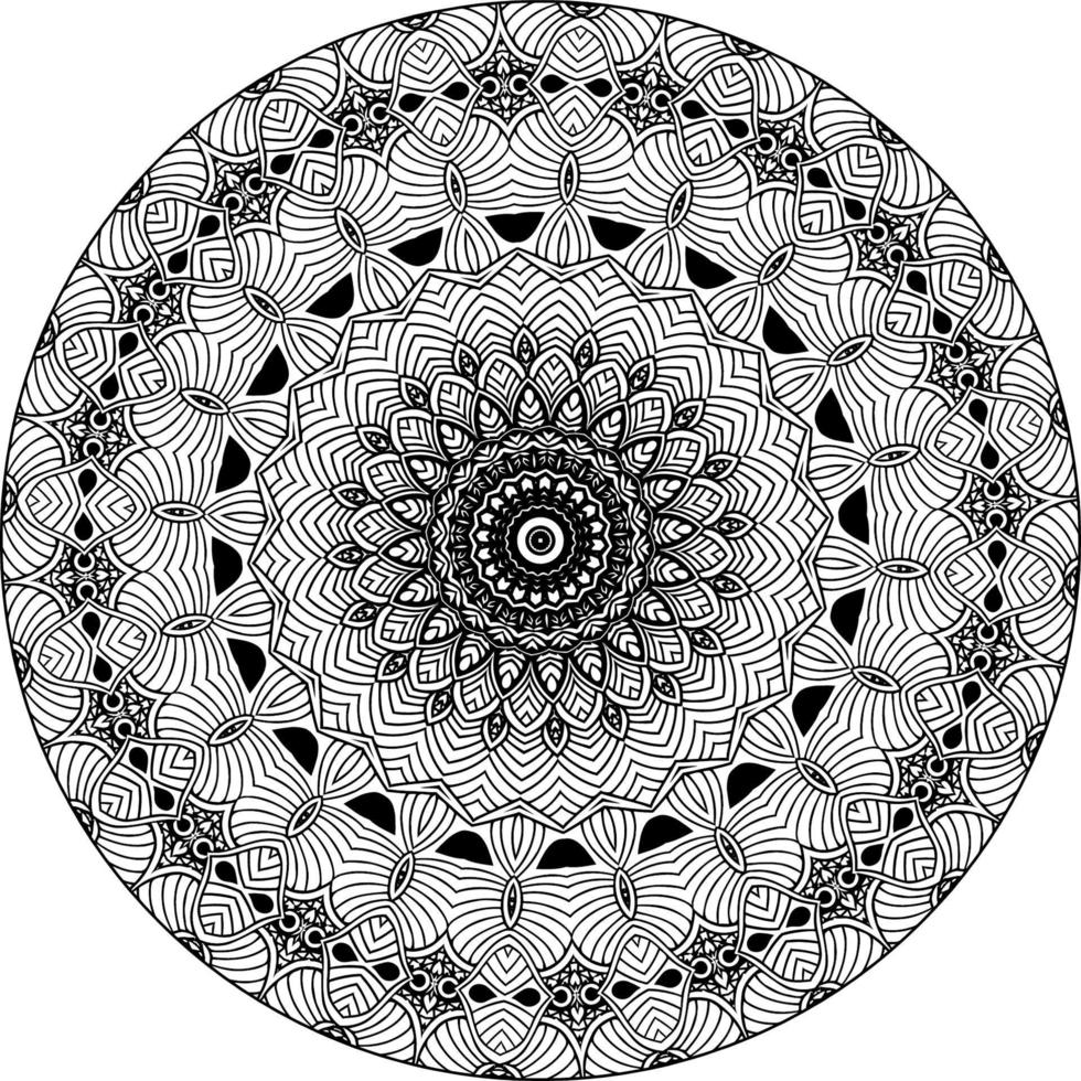 abstrakt mandala mönster. konst på de vägg. färg bok spets mönster de tatuering. design för en tapet måla skjorta och bricka klistermärke design, dekorativ cirkel prydnad i etnisk orientalisk stil vektor