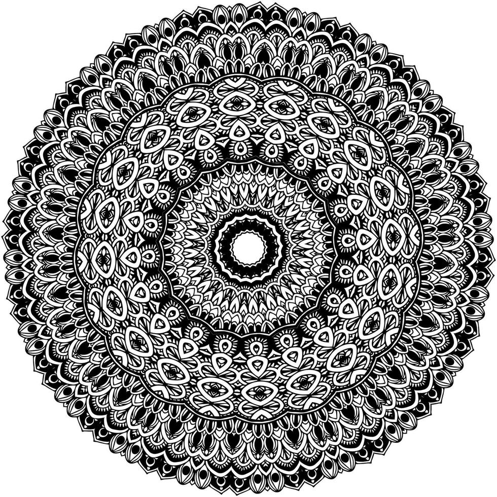 blomma mandala. vintage dekorativa element. orientaliskt mönster, vektorillustration. islam, arabiska, indiska, marockanska, spanien, turkiska, pakistan, kinesiska, mystiker, ottomanska motiv. målarbok sida vektor