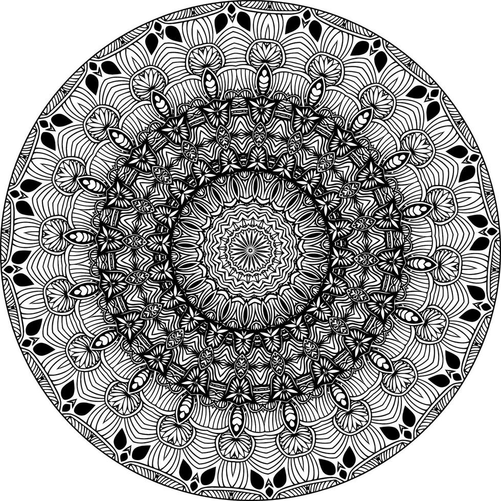 abstrakt Mandala Muster. Kunst auf das Mauer. Färbung Buch Spitze Muster das Tätowierung. Design zum ein Hintergrund Farbe Hemd und Fliese Aufkleber Design, dekorativ Kreis Ornament im ethnisch orientalisch Stil vektor