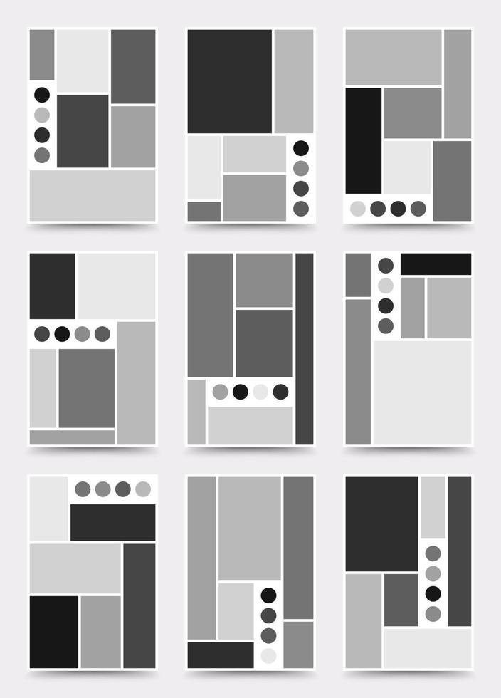 Moodboard Vorlage. Foto Collage Layout. minimalistisch Moodboard. vektor