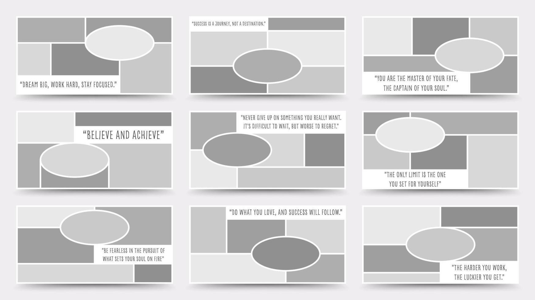 Moodboard Vorlage. Foto Collage Layout. minimalistisch Moodboard. vektor