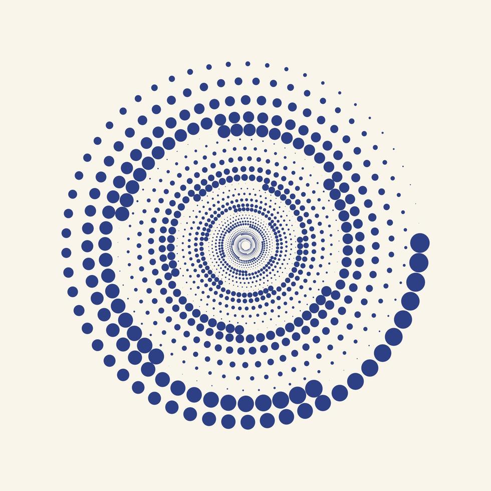 abstrakt dynamisk geometrisk prickad trogen cirkel spiral illustration vektor