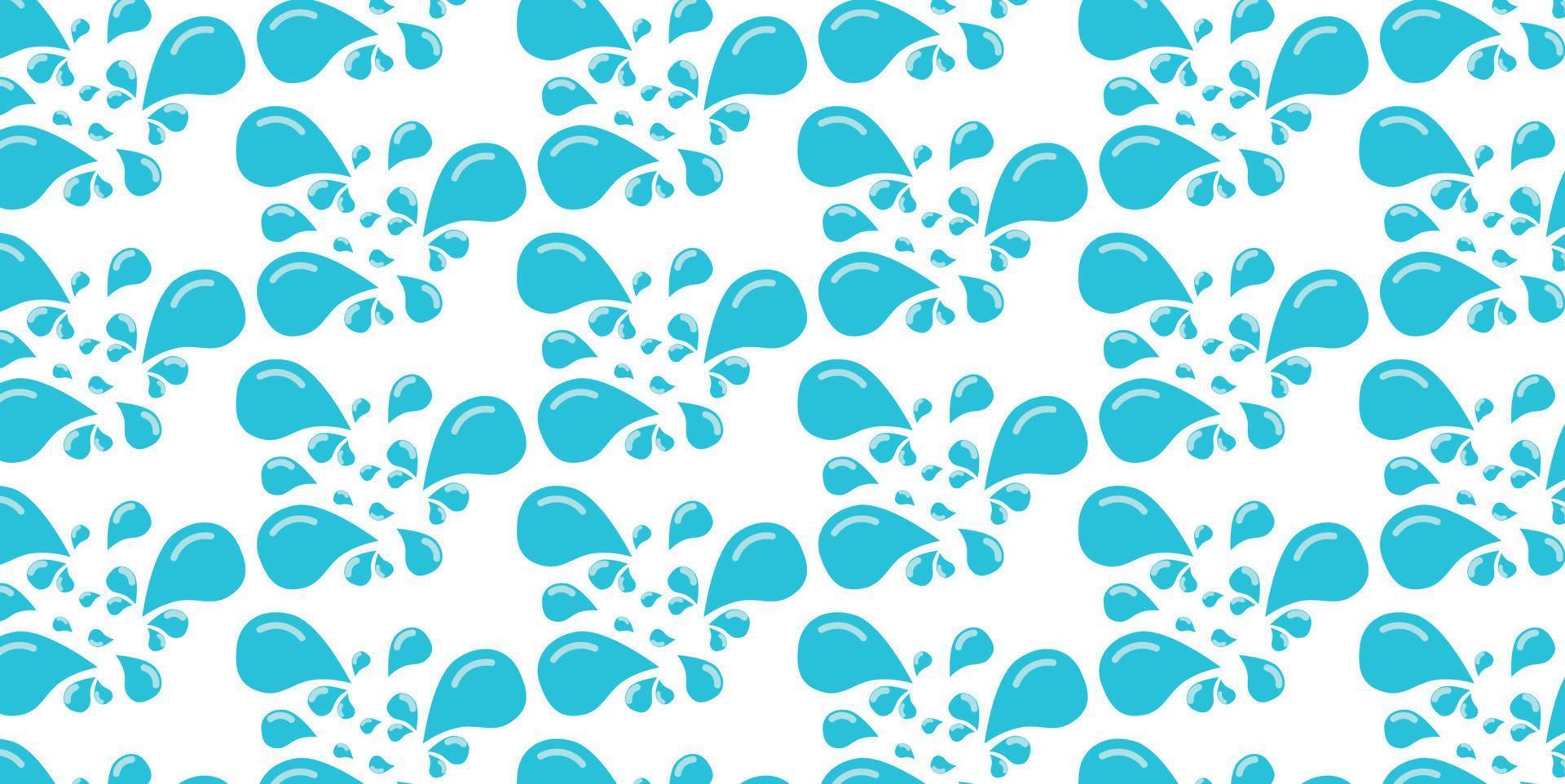 Blau komisch Wasser Tropfen. Welt Wasser Tag. Muster Hintergrund. vektor