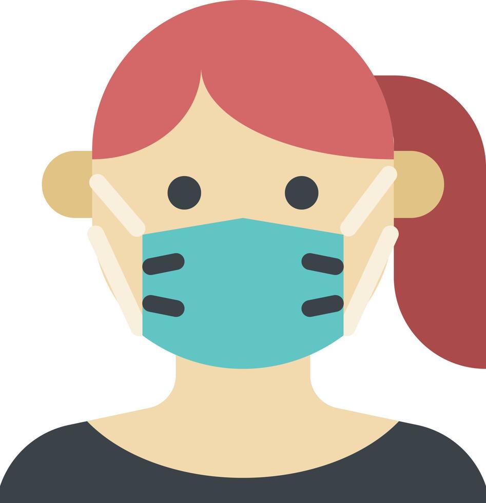 Grippe Maske Schutz Coronavirus Illustration Vektor