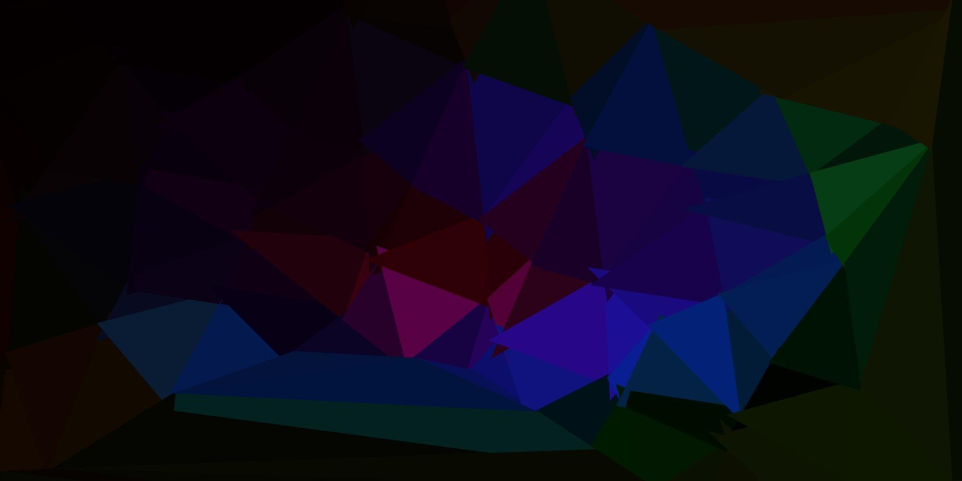 dunkler mehrfarbiger Vektor polygonaler Hintergrund.