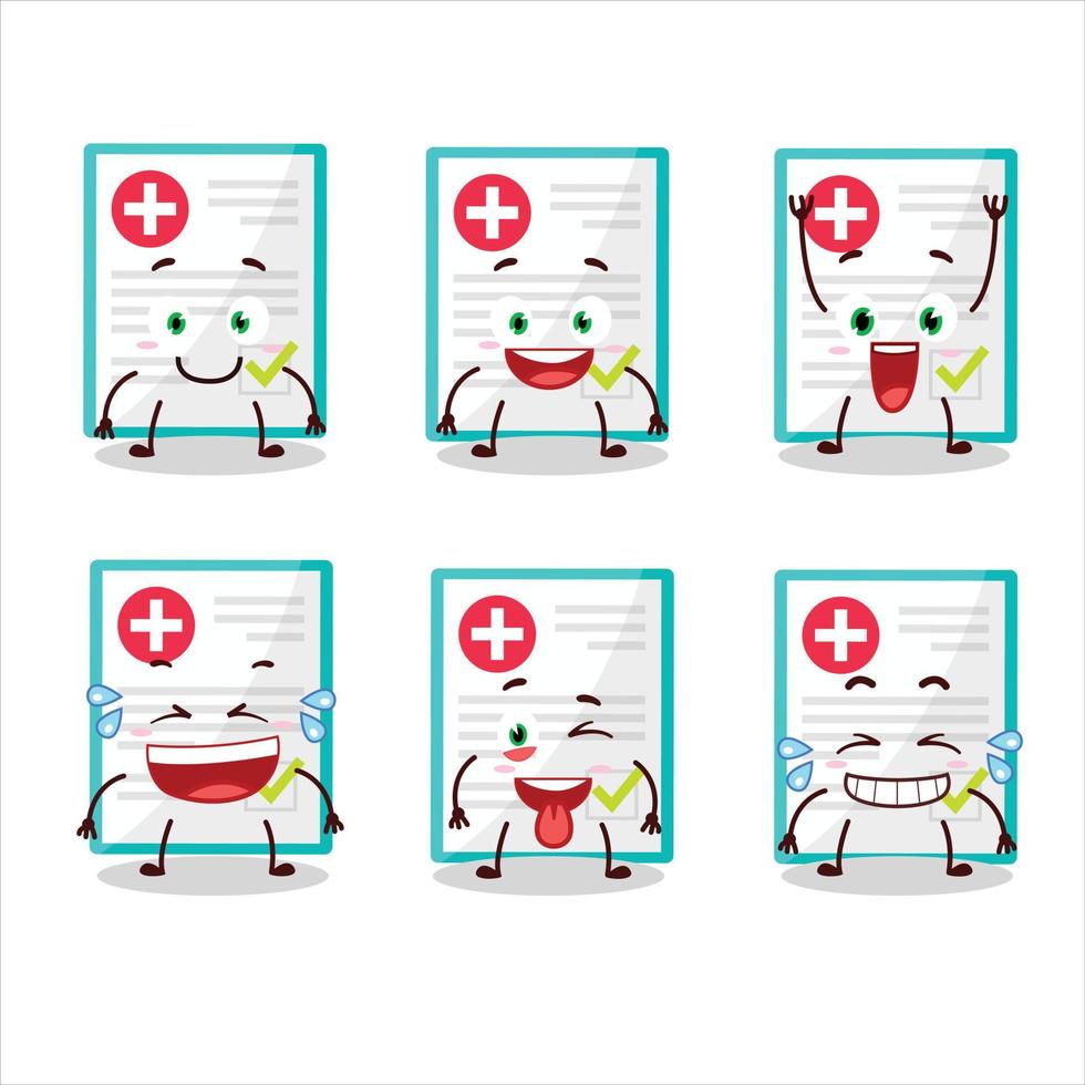 tecknad serie karaktär av medicinsk betalning med leende uttryck vektor