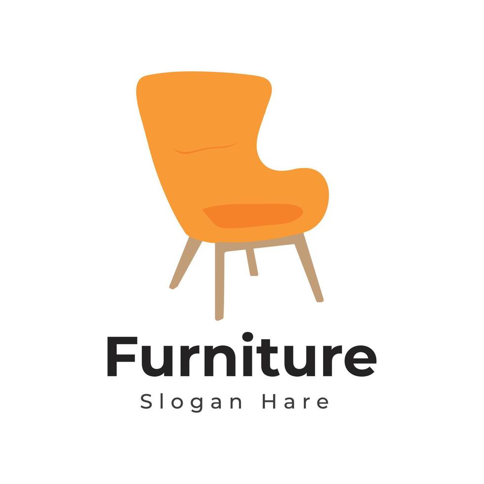 kreativ minimalistisk möbel logotyp design vektor illustration.