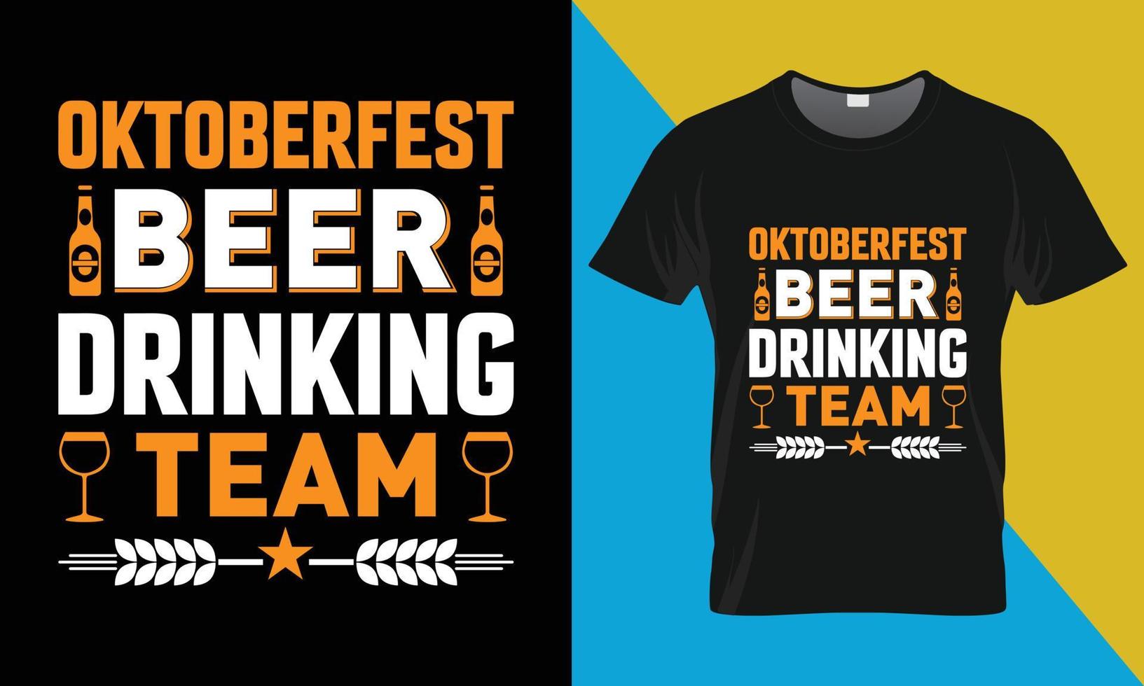 oktoberfest t-shirt design, oktoberfest öl dricka team vektor