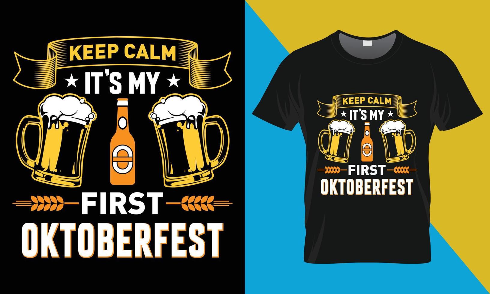 Oktoberfest Typografie T-Shirt Design vektor