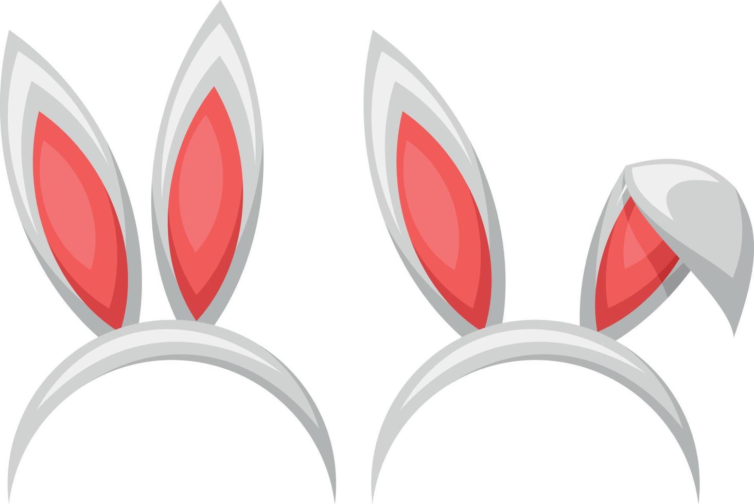 vektor bild av två masker med kanin ögon