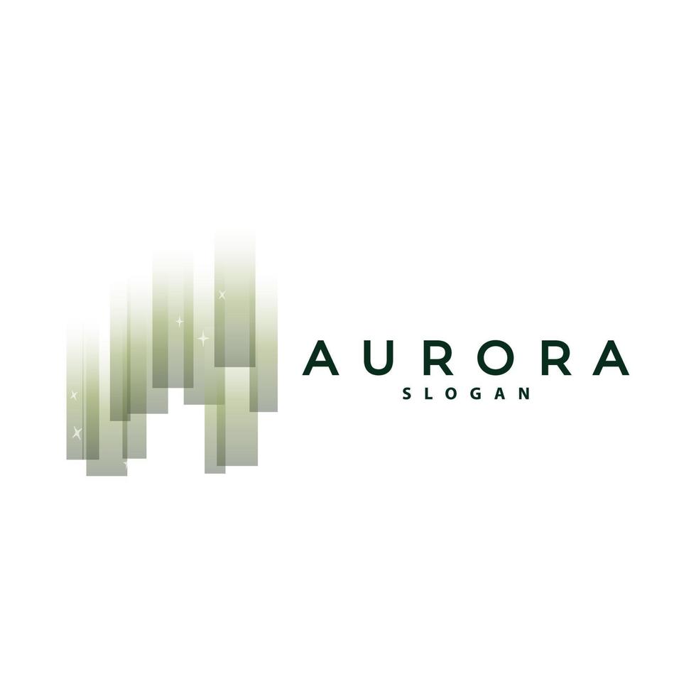 aurora logotyp, ljus Vinka vektor, natur landskap design, produkt varumärke mall illustration ikon vektor