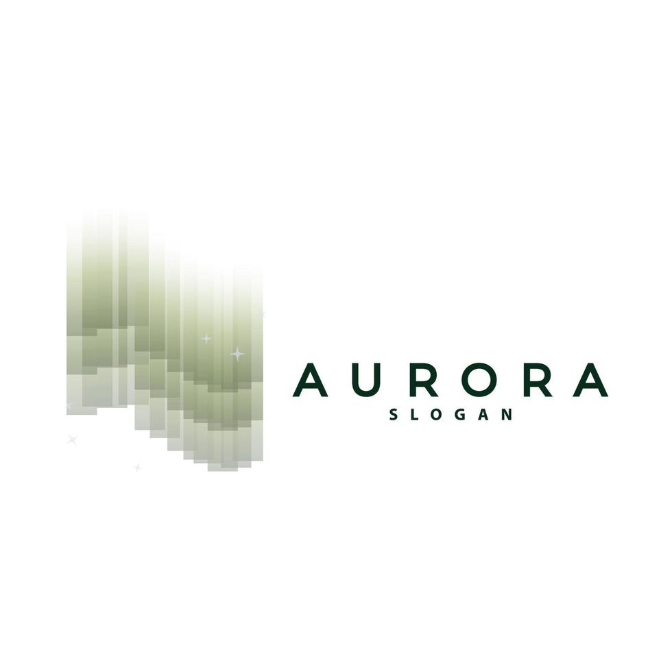 aurora logotyp, ljus Vinka vektor, natur landskap design, produkt varumärke mall illustration ikon vektor