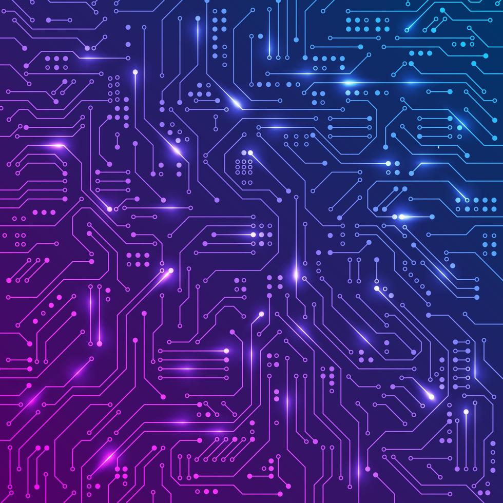 Schaltkreis Kommunikation. abstrakt Technologie Illustration. Blau Daten Hintergrund. Vektor