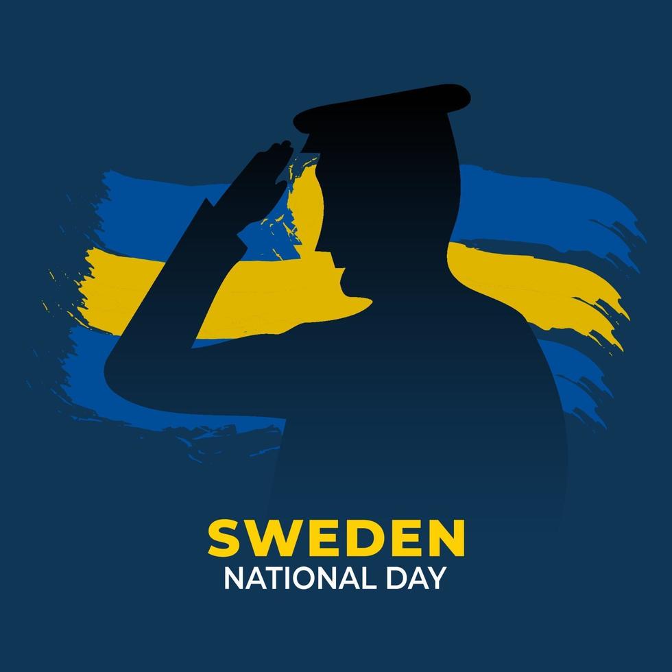 sveriges nationaldag. firades årligen den 6 juni i sverige. glad nationell helgdag av frihet. svensk flagga. vektor